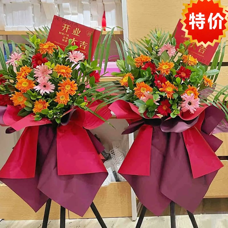 鸿运福星-16支混色扶郎花，栀子叶散尾叶搭配